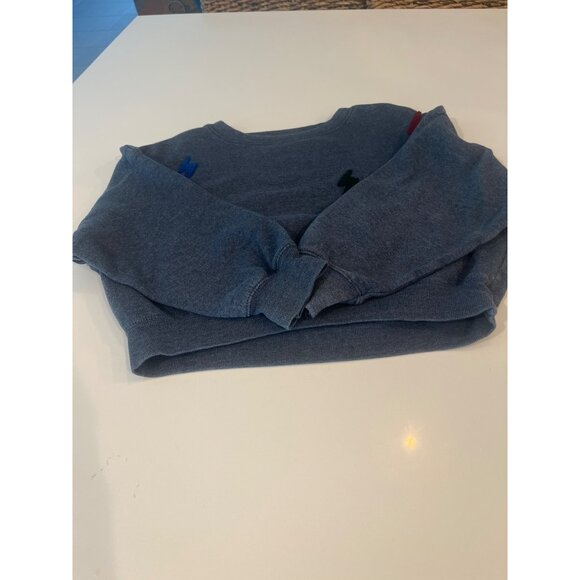 Vintage Havana Kids XL Lightning Bolt Embroidered Gray Sweatshirt Cozy Cotton Bl - Picture 2 of 8